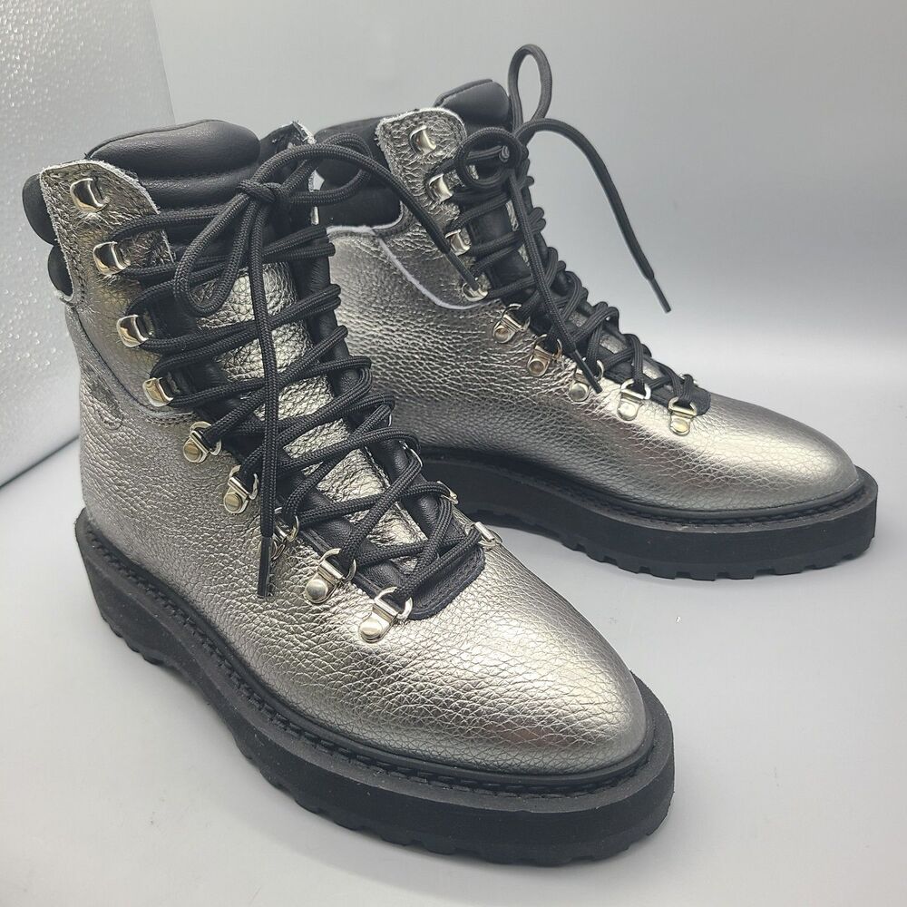 Diemme Monfumo women Silver Pewter Combat Hiking Boots Size EU 36 US 6 NEW